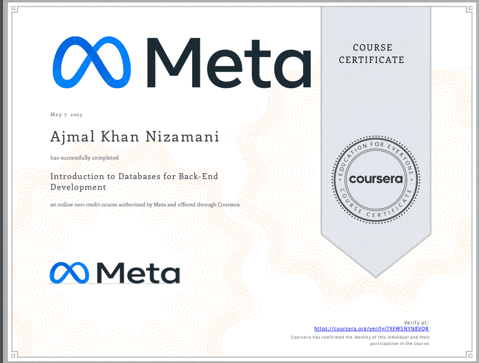 Introduction to Databases for Backend development